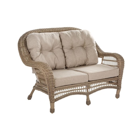 W Unlimited Outdoor Garden Saturn Collection Light Brown Patio Loveseat Chair SW1308-LS